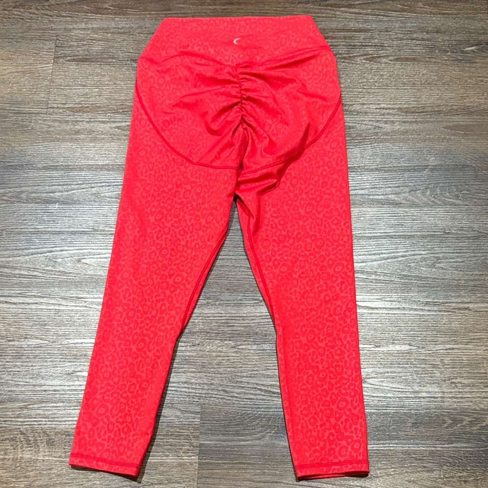 Zyia Red Leapord Scrunchy What light n tight hi-Rise size 12 - Picture 8 of 11